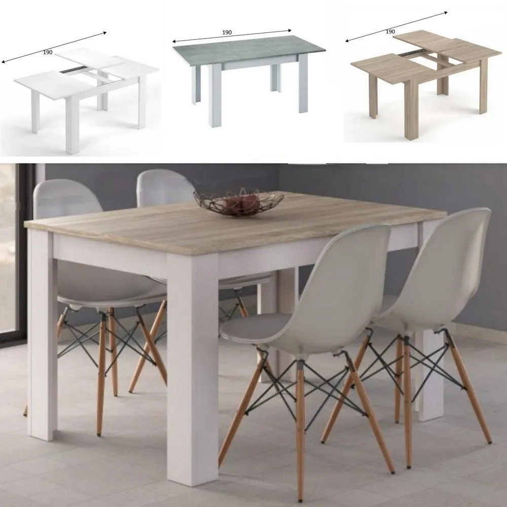 Dining table extendable from 140 to 190 cm available in 4 colours TL038