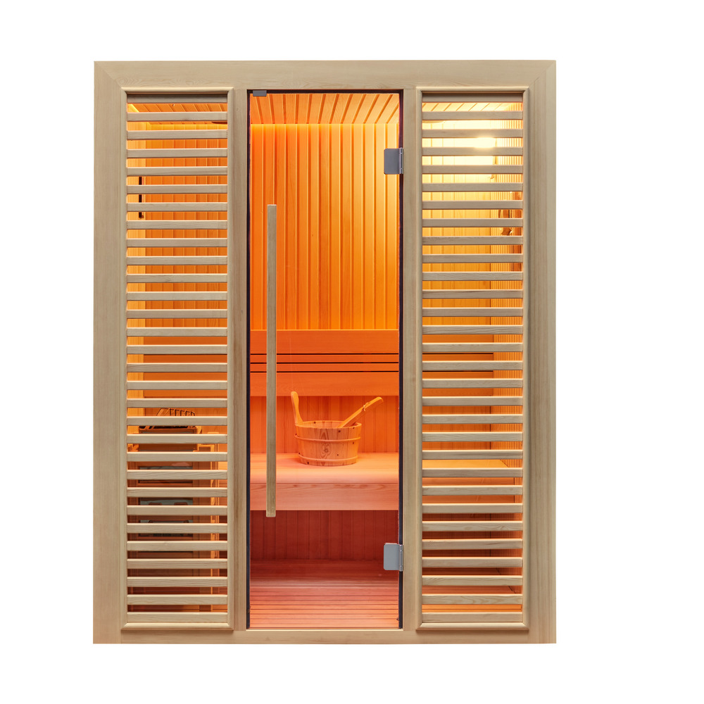 Finnish sauna 150x100 cm with stove, chromotherapy and Bluetooth radio SN110