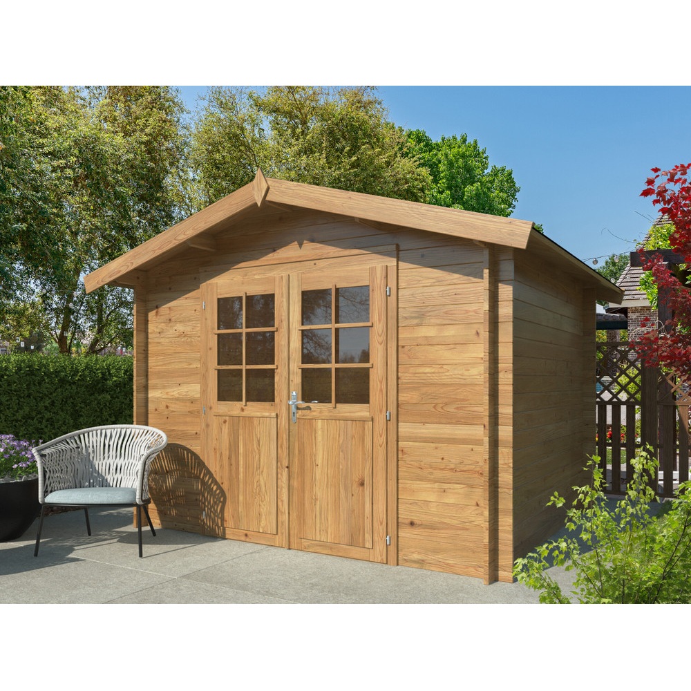 Wooden playhouse, 296 x 200 cm, with or without a floor CS037