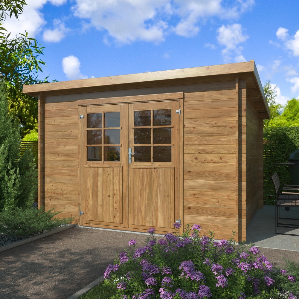 322 x 292 cm wooden playhouse made from treated fir, with or without a floor CS041