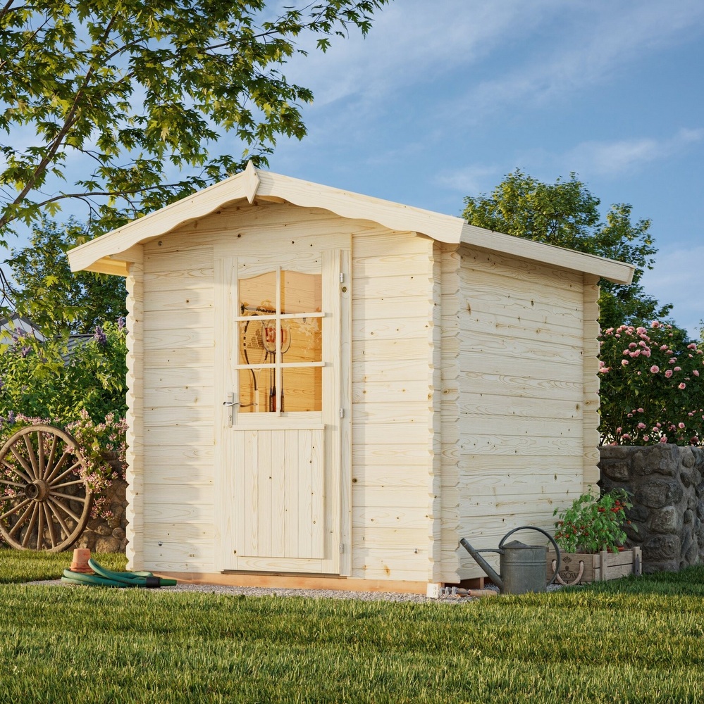 Garden house 218x218 cm fir wood with floor included CS048