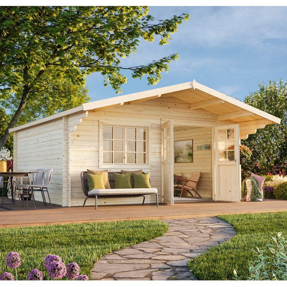 Outdoor wooden house 500x445 cm with window and door CS062