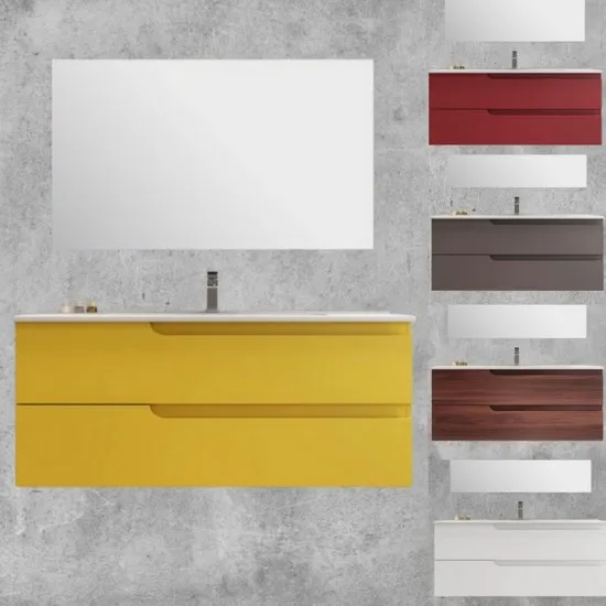 Mueble de baño Lola suspendido 120 cm disponible en 5 acabados espejo incluidos