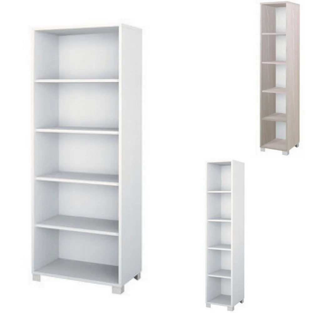37 o 70 cm altura librería 183 cm blanco u olmo con estantes BM131
