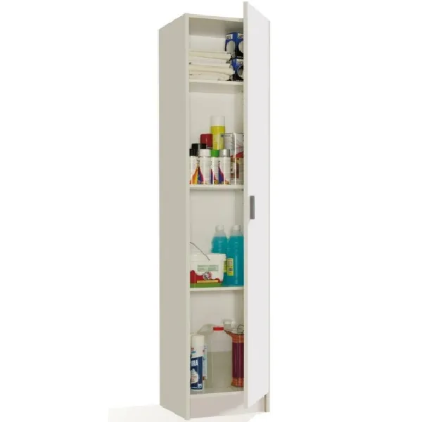 Multipurpose column cabinet 37xH180 cm white with shelves BM135