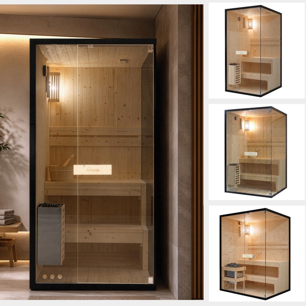 Finnish sauna 100x120 120x120 150x120 cm with Harvia heater SN115
