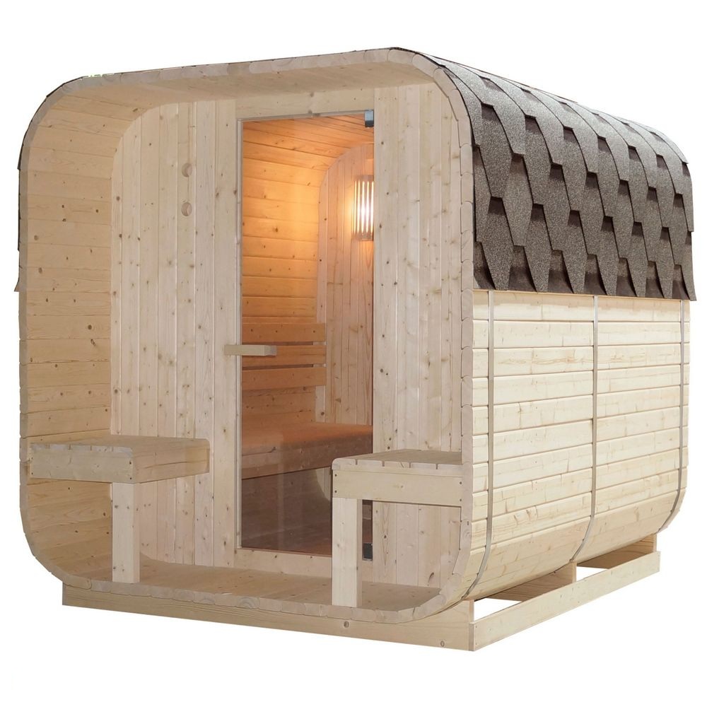Finnish outdoor sauna 188x220 cm 4 seats with heater SN121