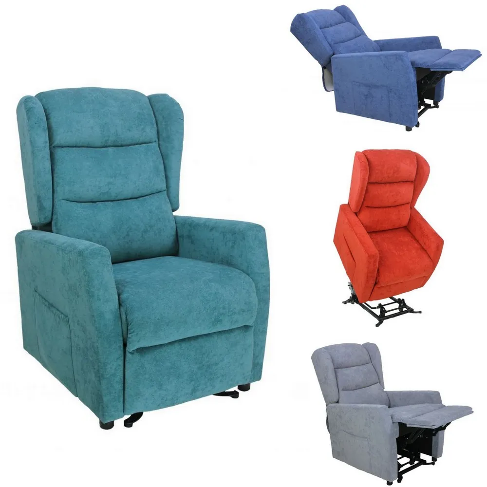 Sillón reclinable Logan 2 motores en varios colores con kit de ruedas y dispositivo médico