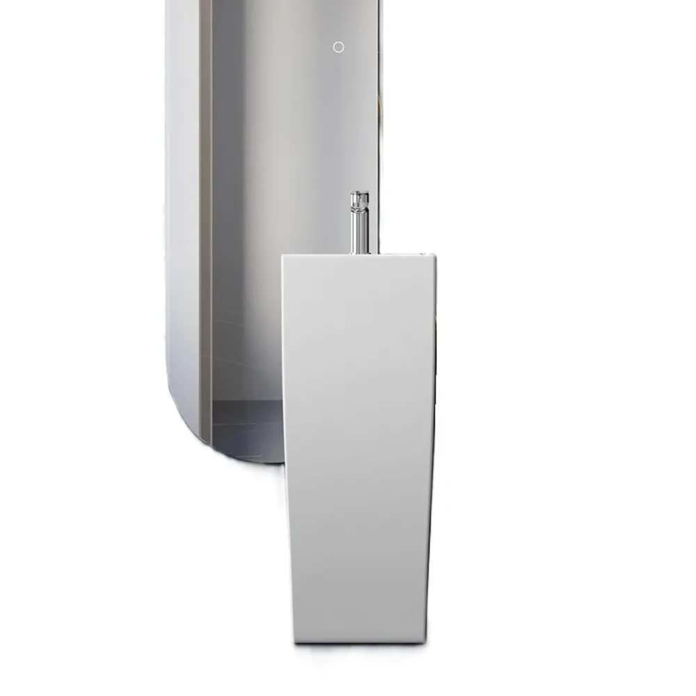 33x33xH83 cm square freestanding washbasin in high gloss white ceramic LAV102
