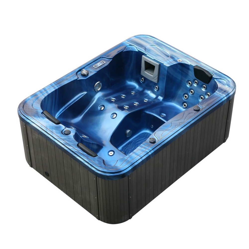 Whirlpool 210x160 cm with blue interior 33 jets heater and LEDs MP72