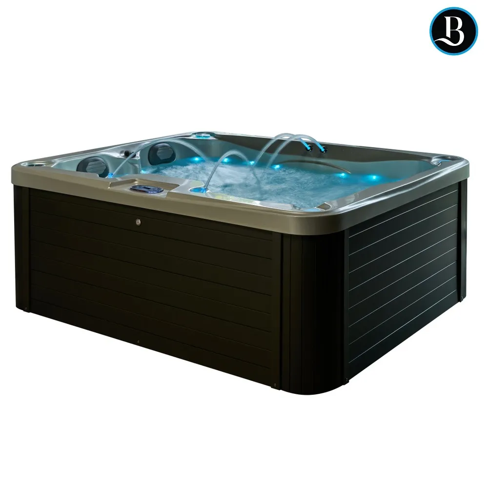 Mini whirlpool 200x165 cm 4 seats 44 jets with waterfall, chromotherapy and bluetooth MP54