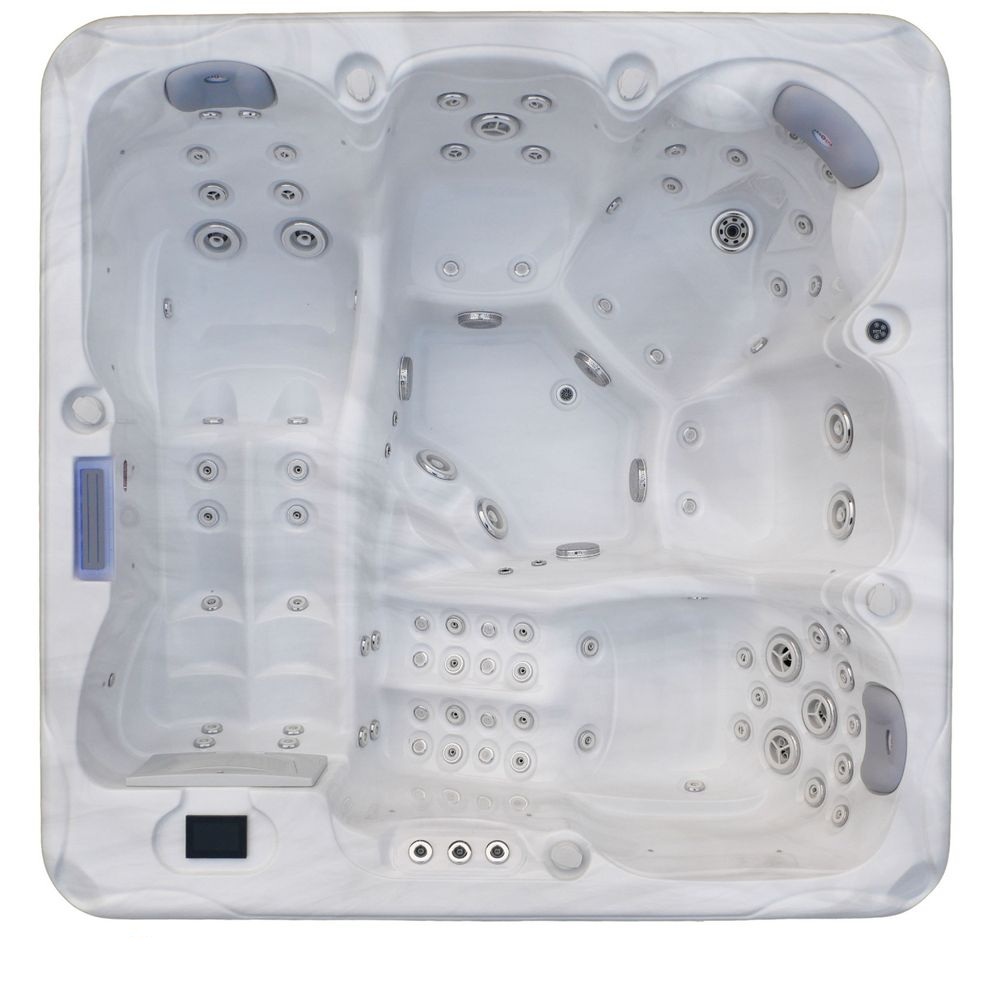 5-Sitzer Whirlpool 220x220 cm mit 91 Düsen Radio und Bluetooth MP69