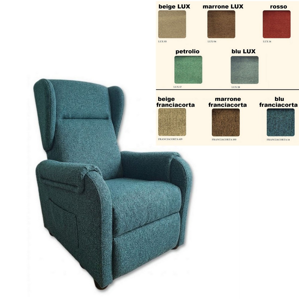Fauteuil releveur Stella 2 moteurs 8 couleurs avec kit de roulettes et dispositif médical