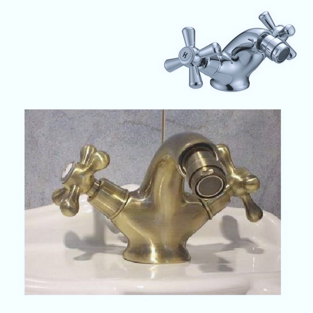 Robinet de bidet en laiton bronzé ou chromé RB018
