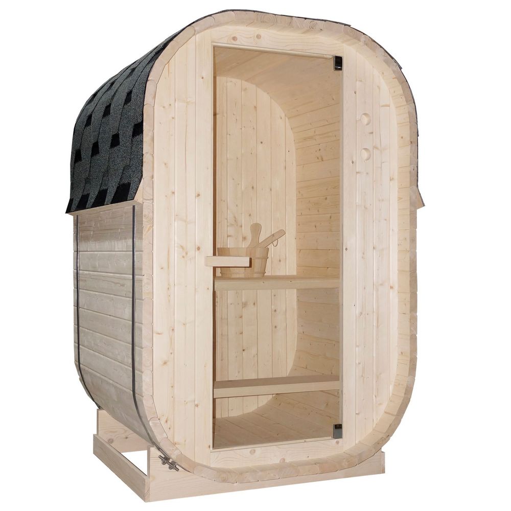 Finnische Außensauna 128x120 cm für 1-2 Personen SN097