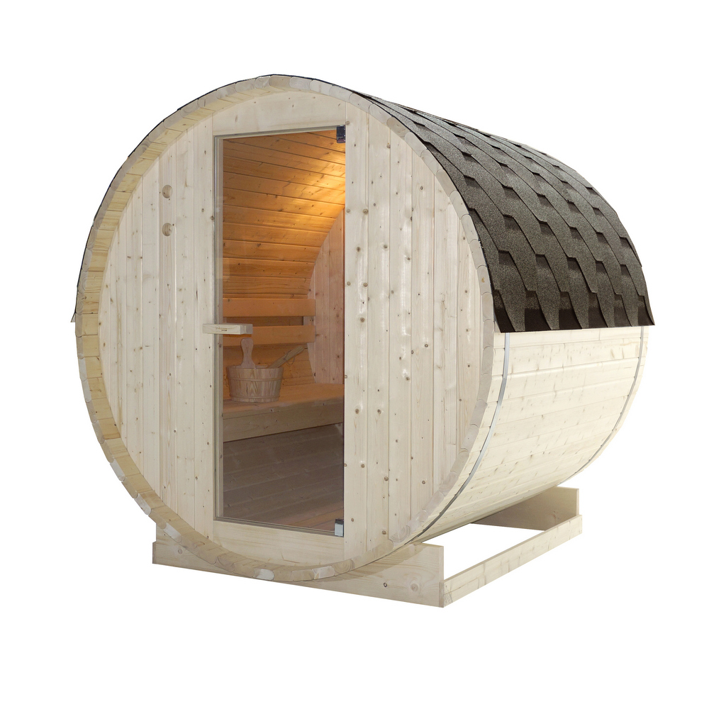 Sauna finlandais 198x200 cm pour 4 personnes en extérieur SN087