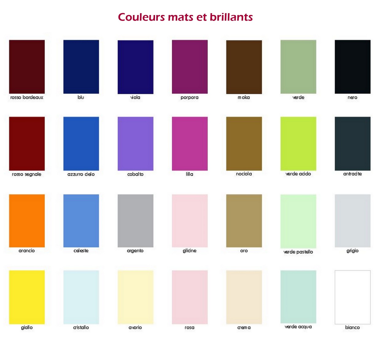 tableau de couleurs