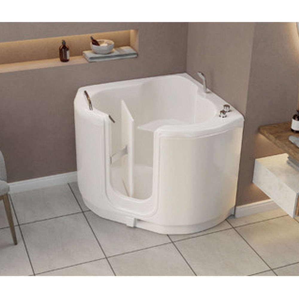 Corner bathtub with door 95x95 cm also available with taps and whirlpool VS122