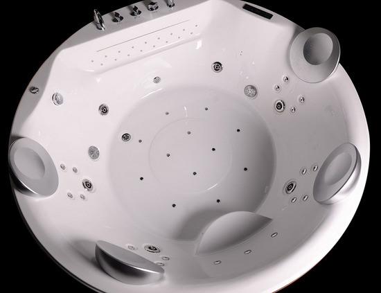 200 cm circular hydromassage hot tub with bluetooth thermostatic heater and 3 hydromassage pumps MP11