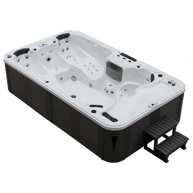 Minipool, 380x230x93cm, mit 79 Düsen, 5 Sitz- und 2 Loungeplätzen, mit Ozonator und Mini-Poolheizung MP06