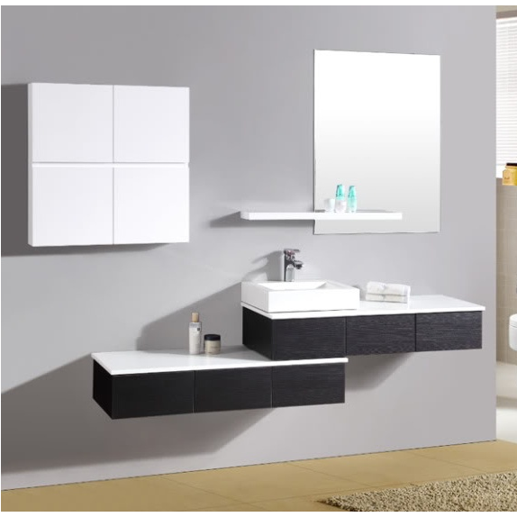 Mueble de Baño NETTUNO 180 cm, en wengè con mueble de pared OFERTA