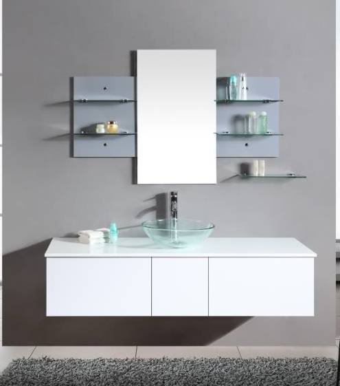 Mueble de Baño Sofia 140 cm color blanco, Lavabo de apoyo, OFERTA