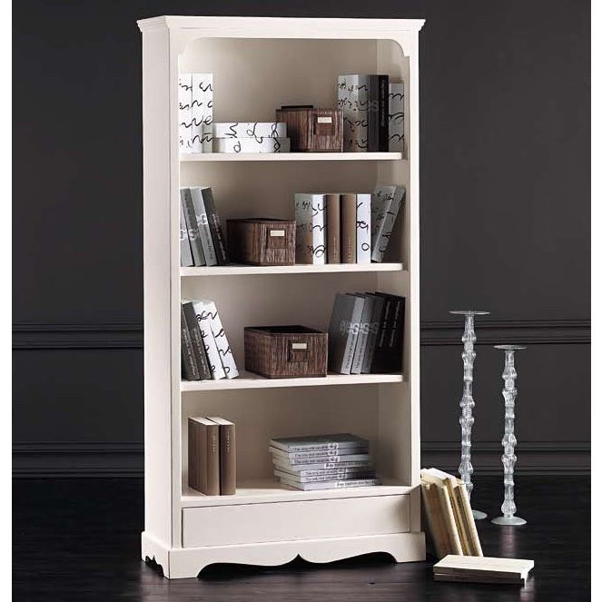 Mueble Librería Gaia En los colores blanco mate y nogal brillante Disponibles en diferentes modelos y tamaños