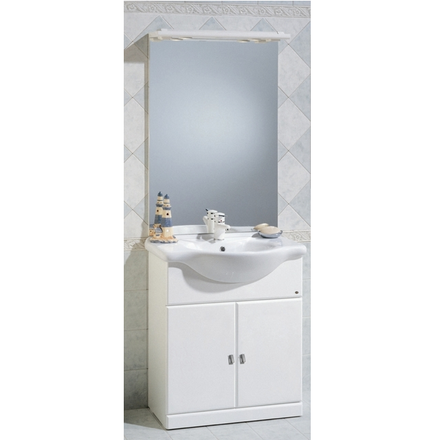 Cleo Bathroom Cabinet, cm 75, glossy white