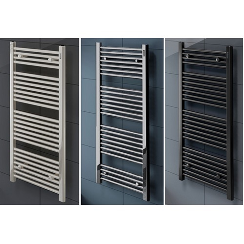 Radiateur sèche-serviettes linéaire décoratif, chromé, blanc ou noir, dimensions: 80x45 120x45 180x45 80x60 120x60 180x60