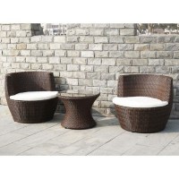 Modern outdoor furniture, two armchairs and a small table, TESEO model