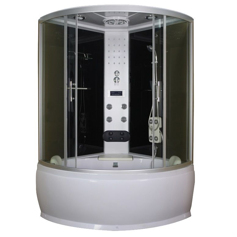 Cabine avec baignoire à remous multifonction 120x120 ou 130x130 montage rapide CB016