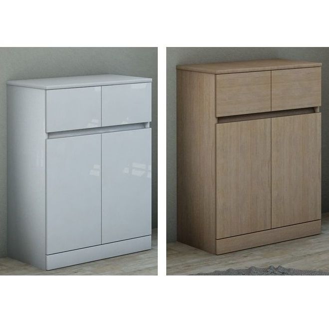 Badschrank, 60x81x33,5cm, multifunktional, lackiert, in zwei Farben erhältlich BM037