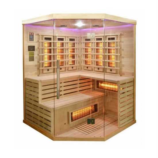 Infrared sauna 150x150 cm with 3-4 seats chromotherapy MP3 player SN034