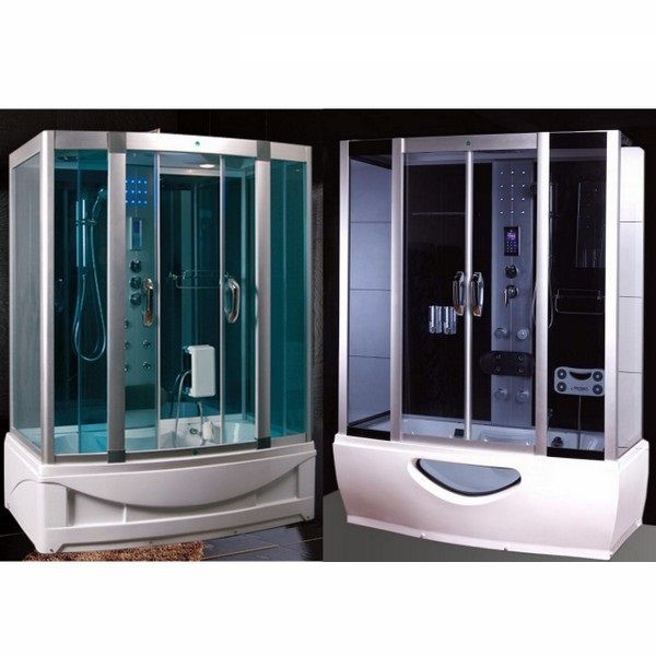 Cabina y Bañera de Hidromasaje, con Ducha, baño de vapor, y Cromoterapia CB038