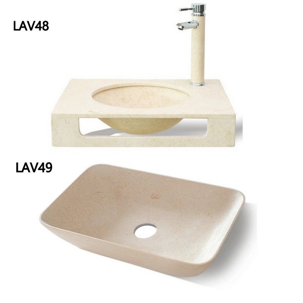Stone-like marble countertop washbasin, 67x47 or 55x35 - LAV48 LAV49