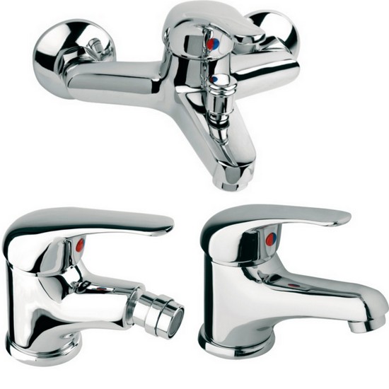 Made in Italy taps for washbasin or bidet or bathtub rounded line RB89