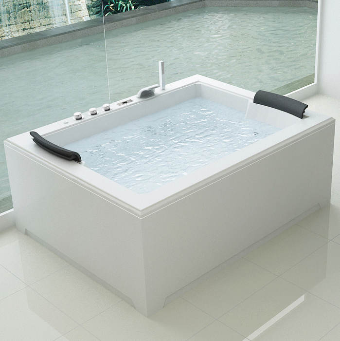 Baignoire 180x141 pour deux personnes 32 jets Ozonothérapie Chauffage Toutes options VS049