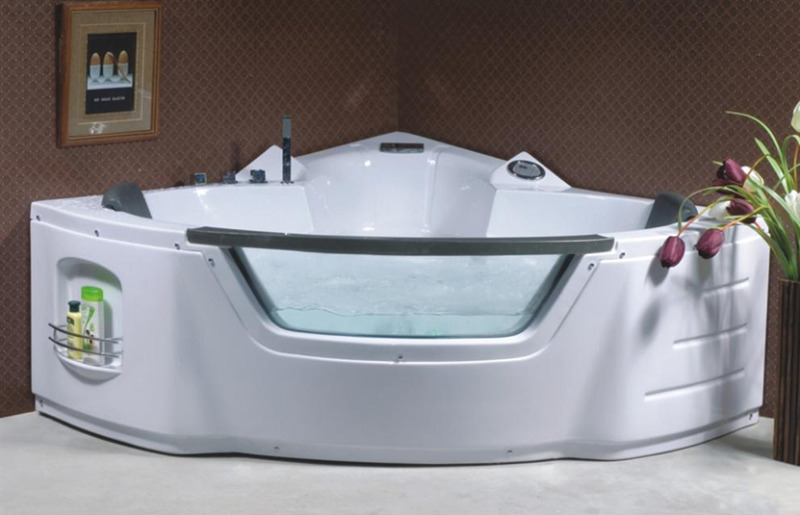 Two person Jacuzzi, 135x135 cm, Fully-equipped, with front glass - VS012
