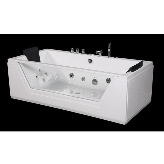 Two person Jacuzzi, rectangular shape, 185x90, Chromotherapy and front glass - VS003