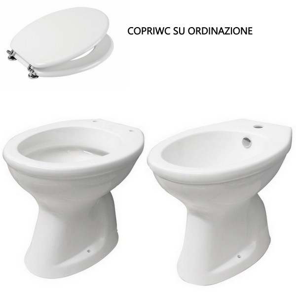 WC and bidet, ceramic Sanitary ware, wall or floor-flush