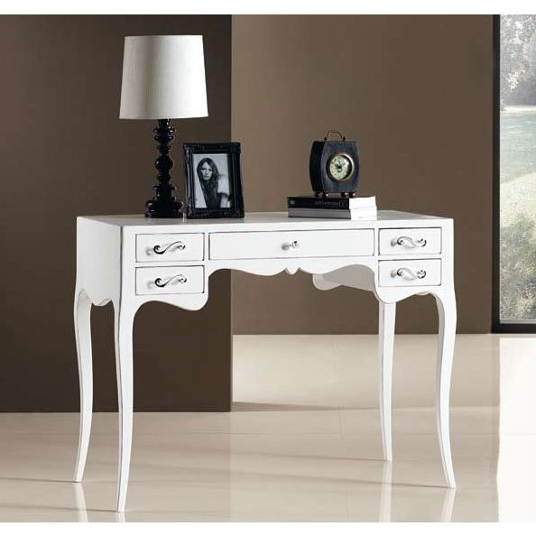 Escritorio Zoe En los colores Blanco mate y Nogal brillante Disponible en diferentes modelos y tamaños