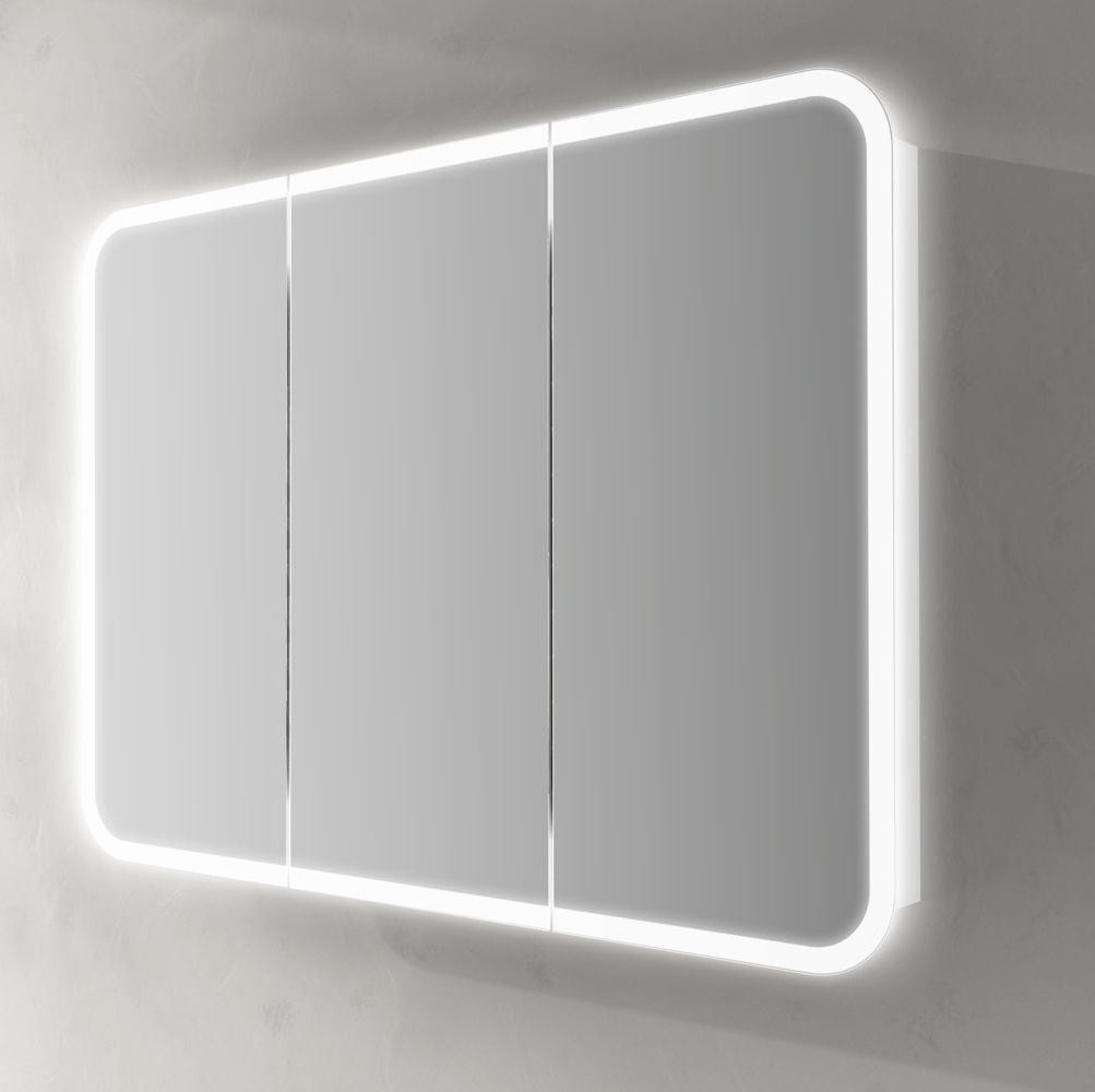 Lux Spiegelschrank, 95x70x15cm, mit LED, in weiß