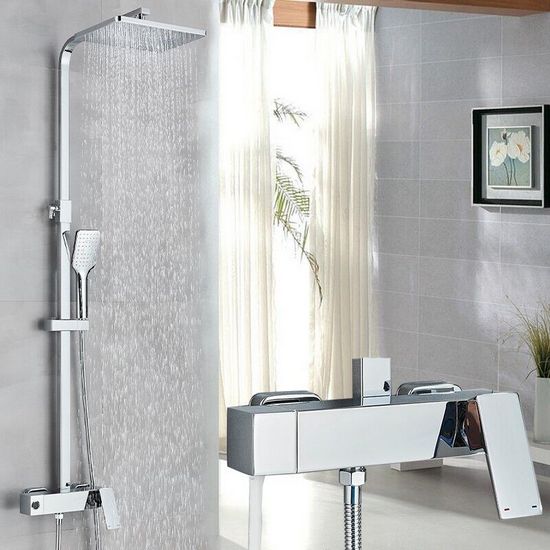 Colonne de douche 3 voies en acier inoxydable avec douche de tête et mitigeur DC017   
