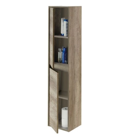 Suspended column for Cosmo cabinet 30x26xH140 cm 2 doors colour oak BM051