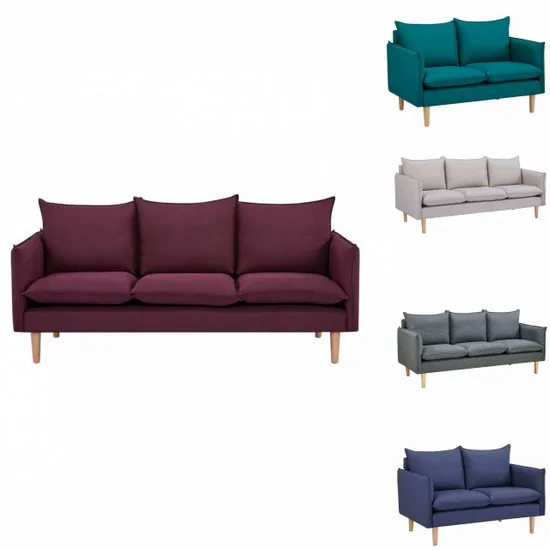 Sofá de tela Fiorella 2 ó 3 plazas 130x84 ó 188x84 cm disponible en 4 colores
