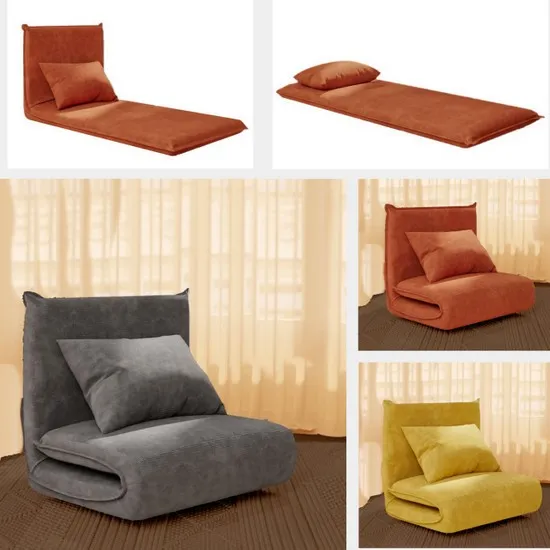 Judith 78x192 cm Schlafsofa aus Cord in 3 Farben mit verstellbarer Rückenlehne und ohne Füße