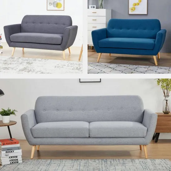 Taylor2 2 or 3 seater sofa 147x79 or 193x79 cm in fabric available in 3 colours