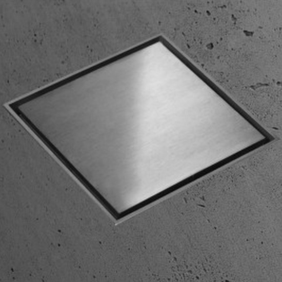 Stainless steel square drain gutter 15x15 cm for shower CN001