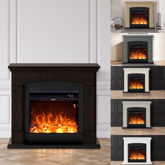 Electric fireplace with wooden frame available in 6 colours dimensions 113.7x102.2 cm CE003
