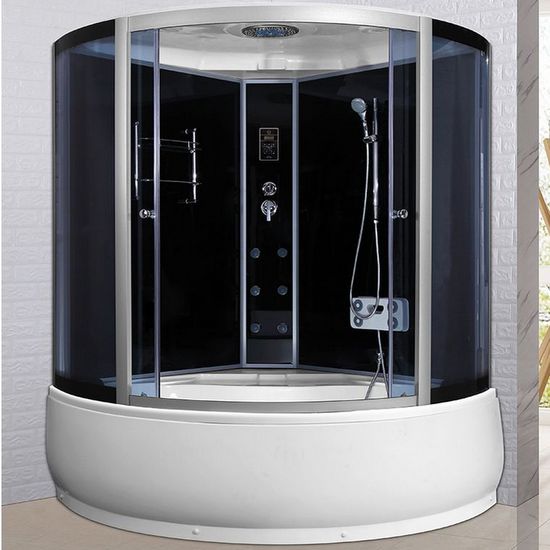 Cabina de hidromasaje con bañera 135x135 o 150x150 cm 6 chorros y con función Bluetooth CB072